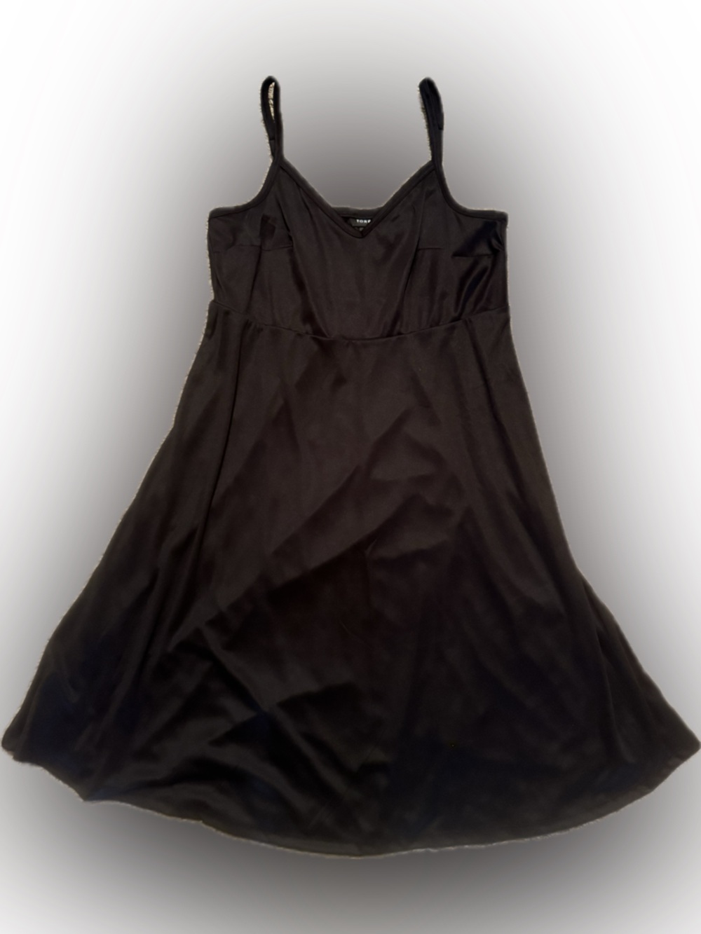 Torrid Size 00 Med/Lg Black Sleeveless Adjustable Straps Sundress or Slip